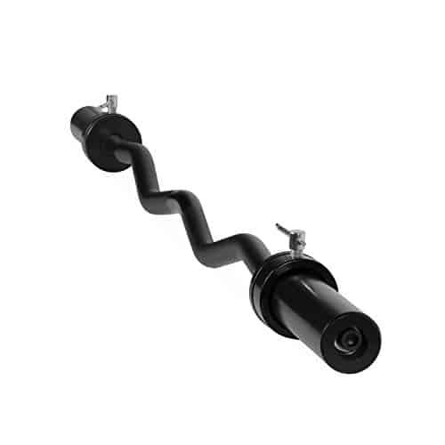 Cap Barbell Olympic Ez Curl Bar, Black (New Version), Inch (Obis B)