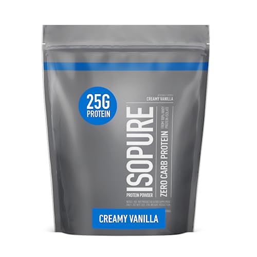 Isopure Creamy Vanilla Whey Isolate Protein Powder With Vitamin C &Amp; Zinc For Immune Support, G Protein, Zero Carb &Amp; Keto Friendly, Servings, Pound (Packaging May Vary)