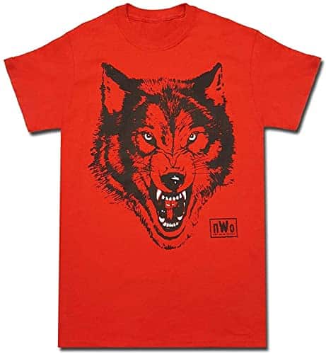 New World Wrestling Wolfpac Order Logo Adult Red T Shirt (Medium)