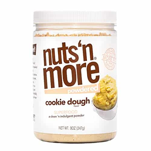 Nuts ÂN More Cookie Dough Peanut Butter Powder, All Natural Keto Snack, Low Carb, Low Sugar, Gluten Free, Non Gmo, High Protein Flavored Nut Butter (Oz Jar)