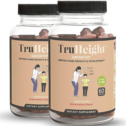 Truheight Gummies   Natural Height Growth For Kids &Amp; Teens   Pediatric Recommended   Height Growth Maximizer With Ashwaganda &Amp; Calcium   Peak Height, Height Increase Vitamins, Supplement For Ages +