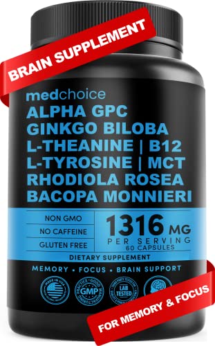 In Nootropic Brain Supplements Memory &Amp; Focus Supplement With Ginkgo Biloba, L Theanine, Alpha Gpc Choline   Mg, Ct   Stimulant Free, Vegan, Non Gmo   Focus Brain Support (Pack)