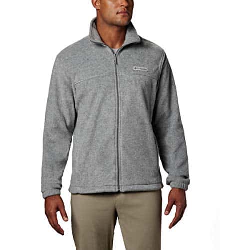 Columbia Apparel Steens Mountain Full Zip Fleece Jacket, Light Grey Heather, Large