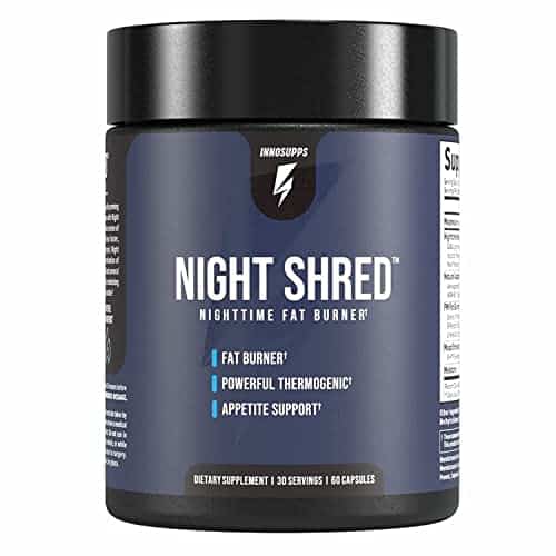 Innosupps Night Shred  Night Time Fat Burner And Natural Sleep Support  Ashwaganda, Htp, Cla, Melatonin  Appetite Suppressant  Weight Loss Support (Vegetarian Capsules)