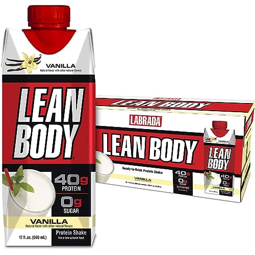 Lean Body Ready To Drink Vanilla Protein Shake, G Protein, Whey Blend, Sugar, Gluten Free, Vitamins &Amp; Minerals, Fl Oz (Pack Of ) Labrada