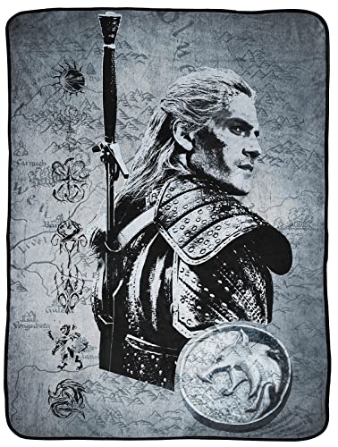 Netflix The Witcher Toss A Coin To Your Witcher Throw Blanket   Measures X Inches   Fade Resistant Super Soft Fleece