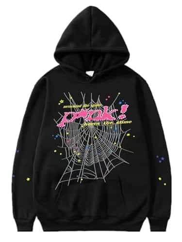 Oatsbas Hip Hop Spider Hoodie For Men Graphic Hoodies Tracksuit Pullover Sweatershirt For Women Men (Black Top ,Medium)