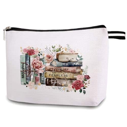 Sunfycn Singer Album Makeup Bag Inspired Swift Merch Sing Song Bag Singer Merchandise Ts Fans Music Lover Track List Album Song Lyrics Gift, Friend Birthday Christmas Cosmetic Bag Cb