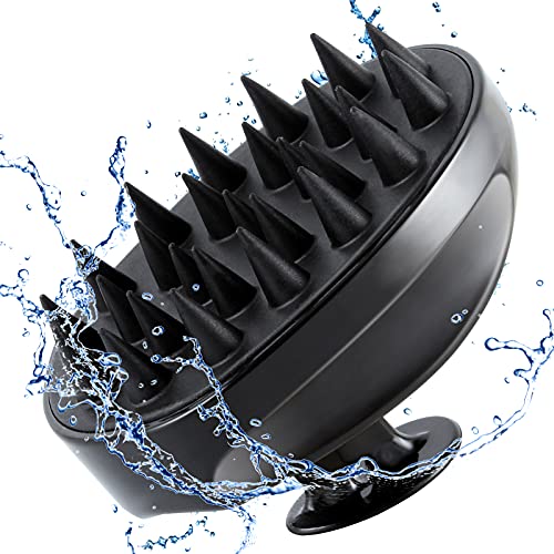 Shampoo Brush Hair Scalp Scrubber Head Massager For Stress Relax Hair Growth, Shower Hair Brush For Women Men Kids, Black