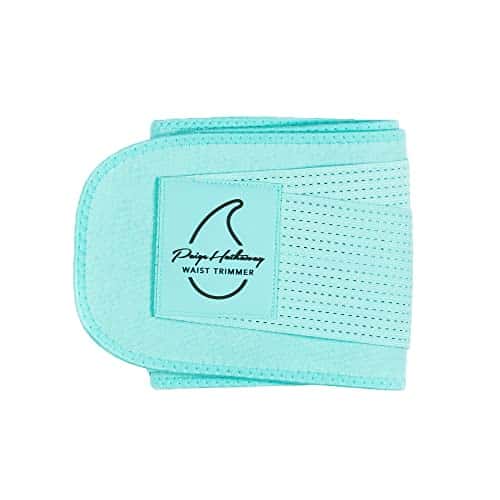 Sports Research Sweet Sweat 'Pro Series' Waist Trimmer (Paige Hathaway Edition) With Adjustable Velcro Straps (Blue, Xs S)