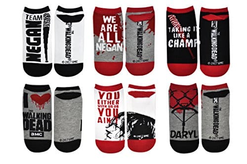 The Walking Dead Lowcut Socks   Negan, Daryl Dixon Amc   Fits Ladies Shoe