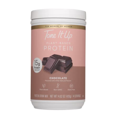 Tone It Up Plant Based Protein Powder I Dairy Free, Gluten Free, Kosher, Non Gmo Pea &Amp; Chia Seed Protein And Oat Milk I For Women I Servings, G Of Protein Â Chocolate