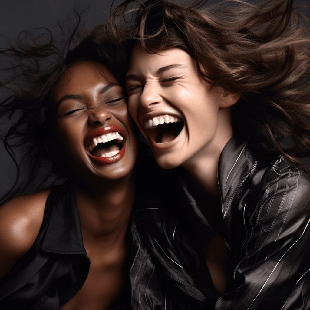 female supermodels victorias secret laughing