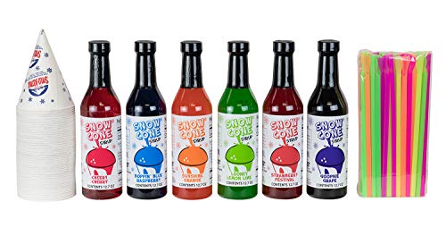 Oz Snow Cone Syrups (Pack Wcupsstraws)