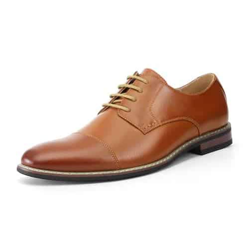 Bruno Homme Moda Italy Prince Men'S Classic Modern Oxford Wingtip Lace Dress Shoes,Prince Brown,D(M) Us