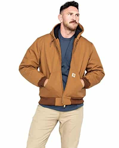 Carharttmenloose Fit Firm Duck Insulated Flannel Lined Active Jacketbrownlarge