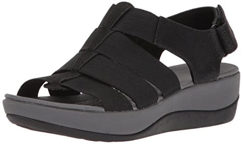 Clarks Women'S Arla Shaylie Platform, Black Elastic Fabric, Edium Us