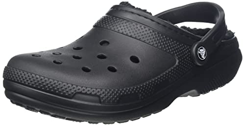 Crocs Unisex Adult Men'S And Women'S Classic Lined  Fuzzy Slippers Clog, Blackblack, Omen En Us