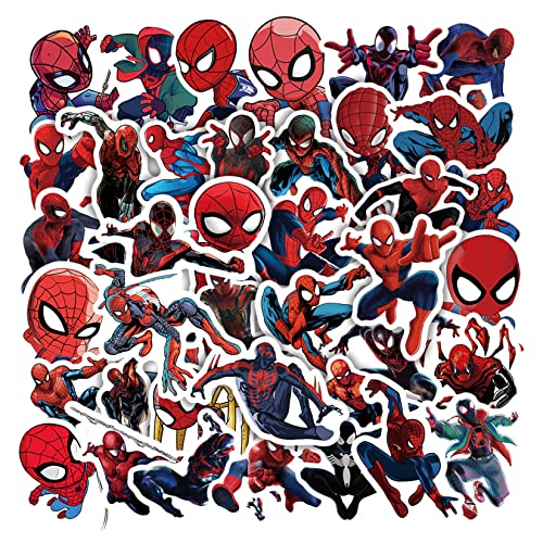 Pcs Spider Man Cartoon Stickers For Laptop Cellphone Water Bottle Skateboard Luggage Car Bumper, Etc Fjhsl