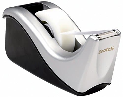 Scotch Desktop Tape Dispenser, Silvertech Two Tone (Cst)