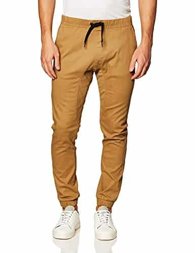 Southpole Men'S Basic Stretch Twill Jogger Pants Reg And Big &Amp; Tall Sizes, Brown, Medium