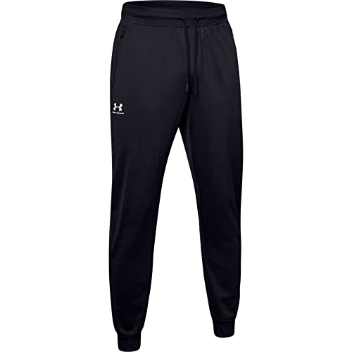 Under Armour Men'S Sportstyle Tricot Joggers , Black ()White , X Large