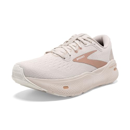 Brooks Womens Ghost Max Cushion Neutral Running &Amp; Walking Shoe   Crystal Graywhitetuscany   Edium