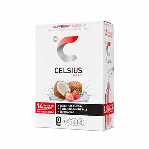 Celsius On The Go Essential Energy Drink Mix, Strawberry Coconut (Stick Pack)