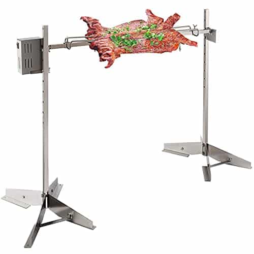 Dewosen Outdoor Electric Rotisserie Grill Kit  Lbs Pig Spit Rotisserie Grill   Rotatable Motor Bbq Rotisserie Kit  Height Adjustable Spit Roaster Stand For Roasting Pig Lamb