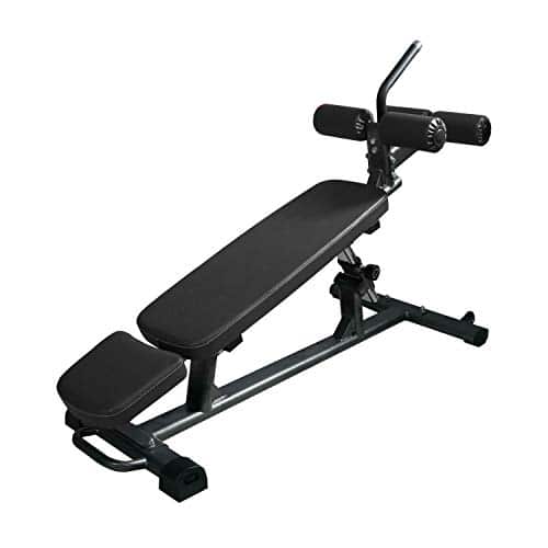 Finer Form Semi Commercial Sit Up Bench For Core Workouts And Decline Bench Press. Adjustable Weight Bench With Reverse Crunch Handle With Adjustable Height Settings. Great Ab