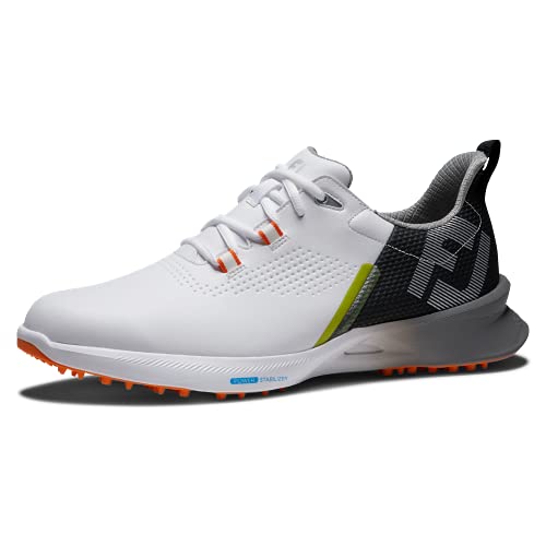 Footjoy Men'S Fj Fuel Golf Shoe, Whiteblackorange,