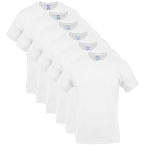 Gildan Men'S Crew T Shirts, Multipack, Style G, White (Pack), X Large