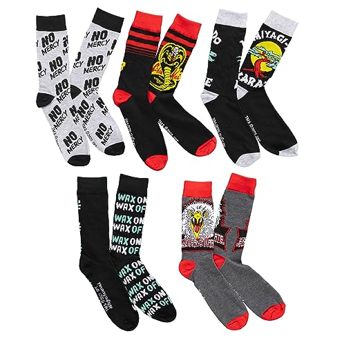 Hyp Cobra Kai Men'S Assorted Pack Crew Length Socks