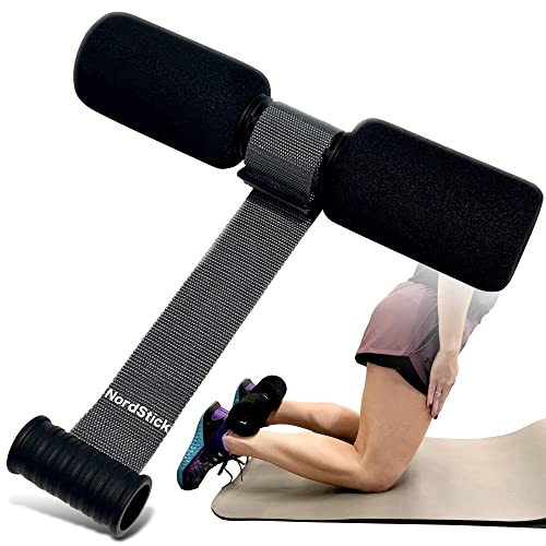 Nordstick Nordic Hamstring Curl Strap The Original Hamstring Curl Exercise For Home And Travel   Second Set Up For Nordic Curl, Sit Ups, Abs, Core Strength Training   Pounds   Blackgrey