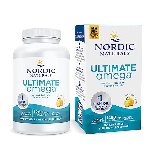 Nordic Naturals Ultimate Omega, Lemon Flavor   Soft Gels   Mg Omega   High Potency Omega Fish Oil With Epa &Amp; Dha   Promotes Brain &Amp; Heart Health   Non Gmo   Servings