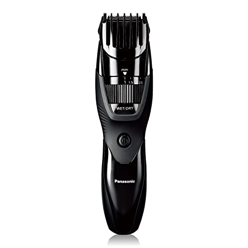 Panasonic Cordless Men'S Beard Trimmer With Precision Dial, Adjustable Length Setting, Rechargeable Battery, Washable   Er Gbk (Black)