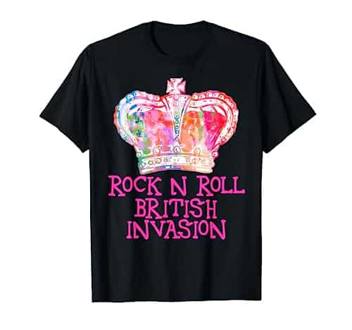 Rock N Roll Music British Invasion T Shirt Crown Tee Shirt