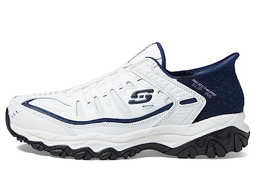 Skechers Men'S Afterburn M. Fit Grill Captain Loafer, Whitenavy,