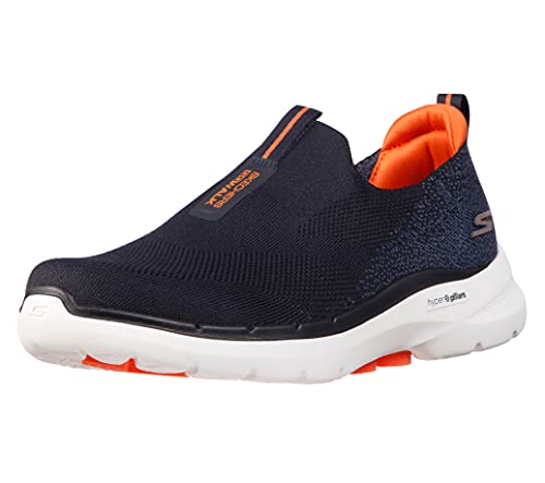 Skechers Men'S Gowalk Stretch Fit Slip On Athletic Performance Walking Shoe, Navyorange,