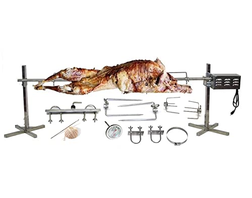 Spitjack Cxbpig, Whole Hog, Lamb Bbq Spit Roaster Rotisserie Kit. Electric  Motor, Inch Spit Rod, All Stainless Trussing Hardware, Accessories. Portable Charcoal Barbecue Or O