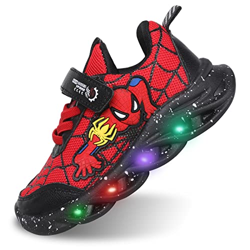 Szsppinnshp Kids Spiderman Shoes Baby Boys Girls Breathable Fashion Sneaker Athletic Running Shoe Toddler First Walking Sneaker