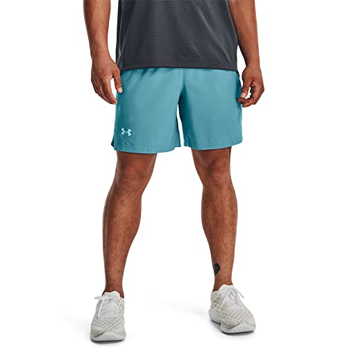 Under Armour Mens Launch Stretch Woven Inch Shorts, () Glacier Blue Glacier Blue Reflective, Large Us