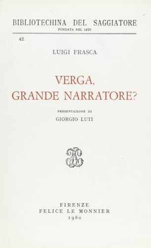 Verga, Grande Narratore (Bibliotechina Del Saggiatore) (Italian Edition)