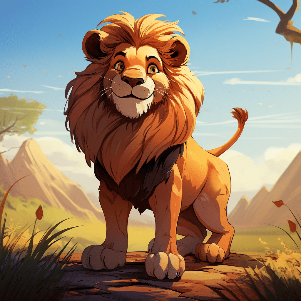 cartoon lion