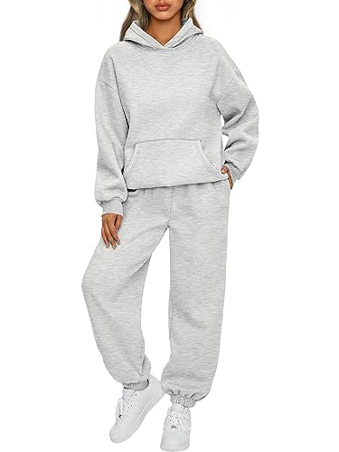 Automet Womens Piece Outfits Oversized Sweatsuit Fall Clothes Track Suits Matching Sets Hoodie Sweatshirts Trendy Fashion Clothes Sweat Pants With Pockets