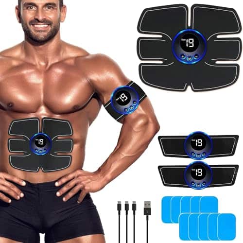 Autagpen Abs Muscle  Portable Toner   Trainer Workout Equipment For Men Woman Abdomen Home Office Exercise, Pcs Free Gel Pads