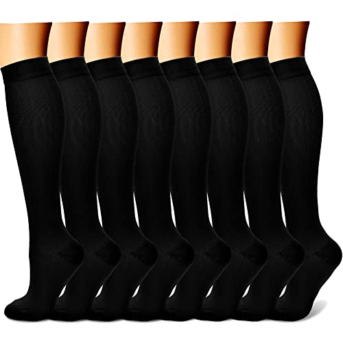 Charmking Compression Socks For Women & Men (Pairs) Mmhg Graduated Copper Support Socks Are Best For Pregnant, Nurses   Boost Performance, Circulation, Knee High & Wide Calf (