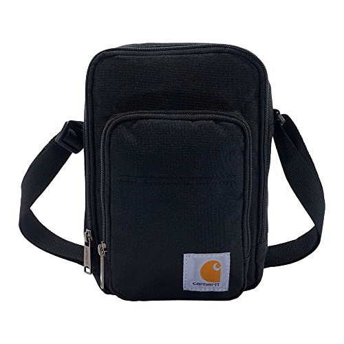 Carhartt Unisex Adult Zip, Durable, Adjustable Crossbody Bag With Zipper Closure, Black, One Size