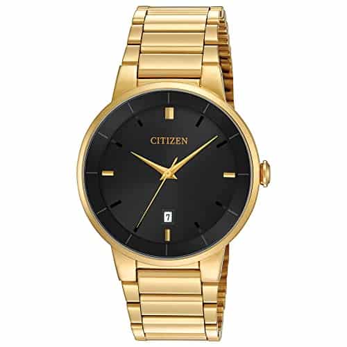 Citizen Men'S Bie Quartz Gold Tone Stainless Steel Watch Case And Bracelet