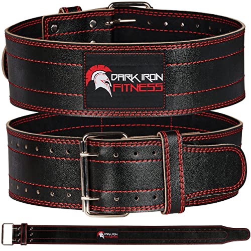 Dark Iron Fitness Weight Lifting Belt For Men & Women   % Leather Gym Belts For Weightlifting, Powerlifting, Strength Training, Squat Or Deadlift Workout Up To Lbs